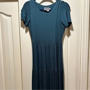 Saturday Sunday dark green cotton maxi dress, so comfy